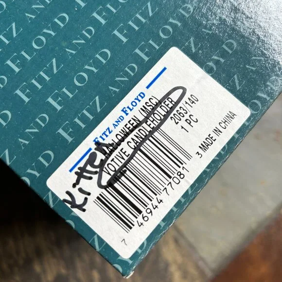 Fitz and Floyd “Halloween Kitty” Series Filled Candlecup (2063/140) NIB - Picture 10 of 10